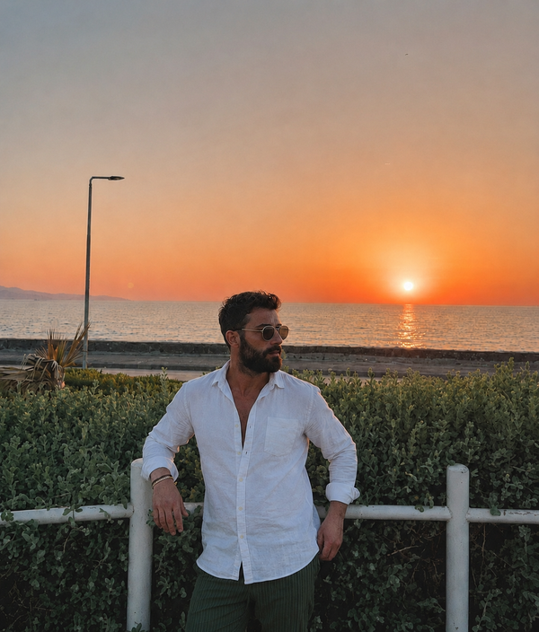 @Petross.Pelkas_ in the Ravello Linen Shirt enjoying the resort