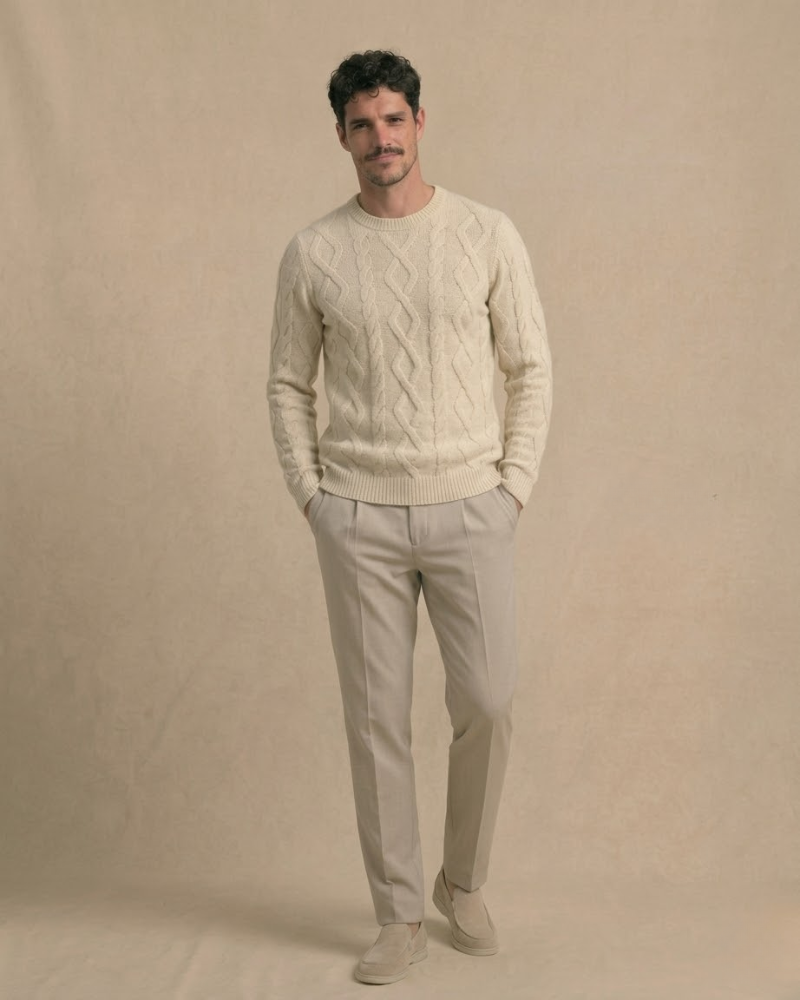 Suéter de punto trenzado Ascot 