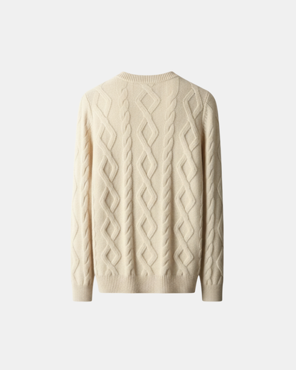 Ascot Cable Knit Sweater