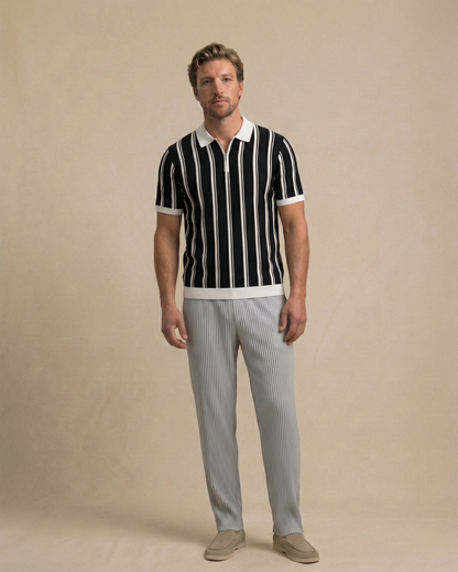 Παντελόνι Valemont με ραβδώσεις από βαμβάκι 