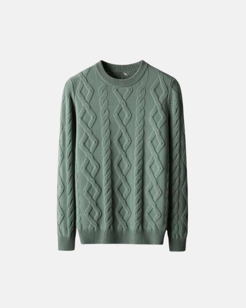 Ascot Cable Knit Sweater