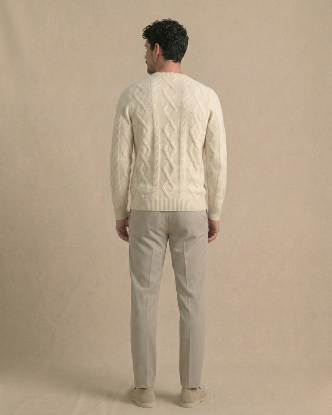 Ascot Cable Knit Sweater