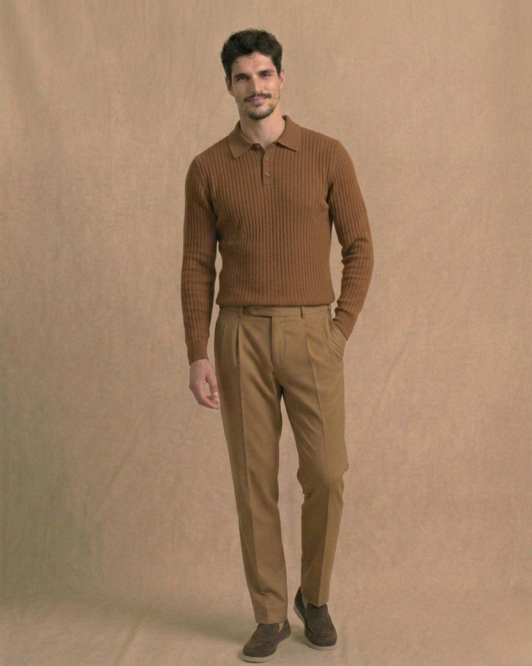 Palermo Ribbed Knit Polo