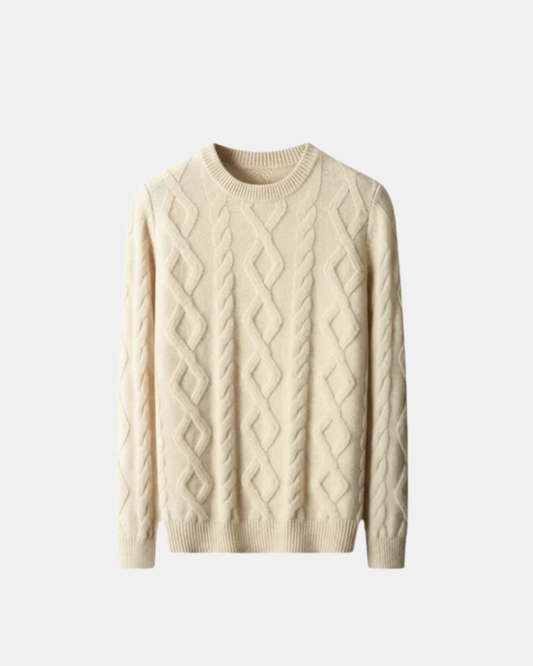 Ascot Cable Knit Sweater